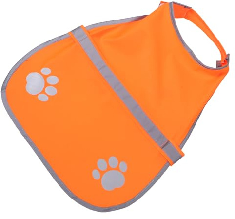SEWACC Chaleco Reflectante para Perros Naranja Fluorescente, Tamaño S, Ligero y Transpirable, Chaleco Ajustable de Seguridad para Mascotas, Adecuado para Paseos Nocturnos y Actividades