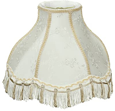 Aspen Creative 30331 Transitional Scallop Bell Shape Spider Construction Lamp Shade in Ivory, 13 wide (5 x 13 x 9 1/2)