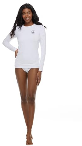 Body Glove Smoothies Sleek Solid Long-Sleeve Swim Top Rashguard for Women with UPF 50+