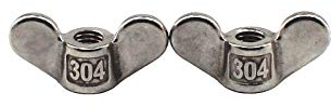 Tuerca de ala de acero inoxidable 304 M16 con forma de mariposa y tuercas de mariposa en forma de ala, paquete de 2