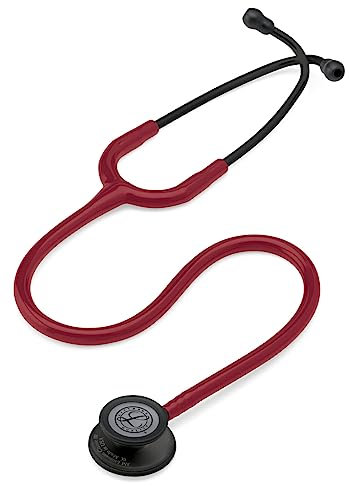 3M Littmann Classic III Estetoscopio con Grabado Gratuito y Linterna Pupilar de Regalo (Burdeos/Black Edition)