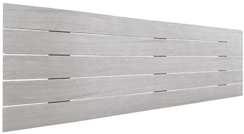 DHOME Sänggavel i Återvunnet MDF-Trä Horisontell Pallstil Pallbädd Inkluderar Beslag (145x46 Palet 5, Arktisk Madera)