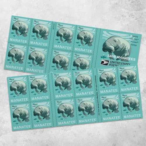 United States Postal Service Save Manatees (Booklet of 20) First-Class Mail Forever Postage Stamps Scott #5851