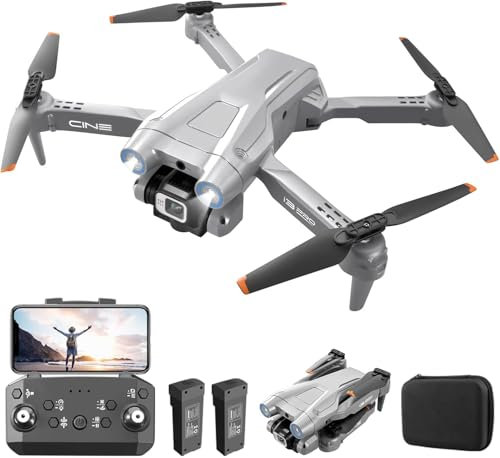OKYUK i3 PRO Drohne mit kamera 4k, 50 Min. Flugzeit, unter 139 g, 200 Meter FPV-Übertragung, bürstenloser Motor. Follow-Me/Return/Fotografie/Video, RC Quadcopter für Anfänger, Erwachsene (Grau)