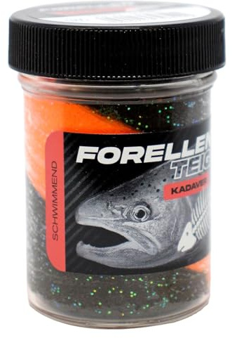 FTM Forellenteig schwimmend 50g - Forellenteig, Farbe/Aroma:Schwarz/Orange - Kadaver