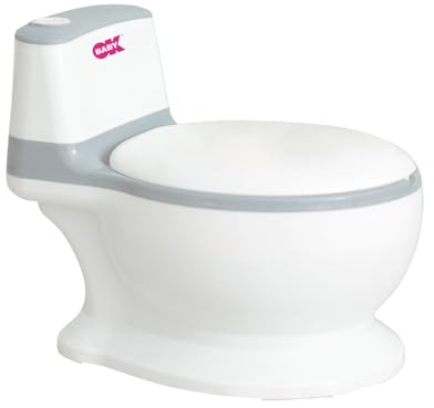 OKBABY MINI WC – Potta för barn med spolljud och lock, halkfri bas, 18+ månader