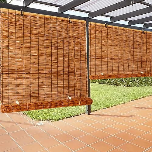 Paravento in bambù naturale, 100 x 150 cm, per balconi, recinzioni per la privacy, protezione contro il vento, per esterni, barriera visiva, soluzione ecologica