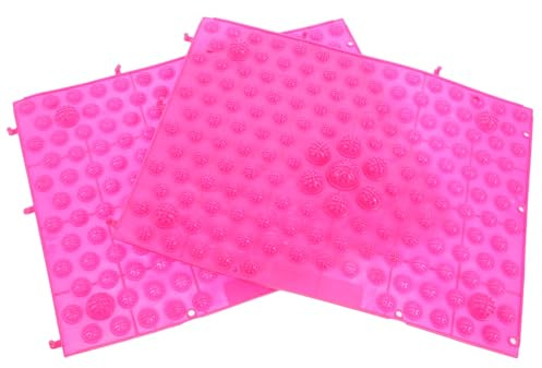 BAZEITFLOW 2pezzi Tappetino per Agopressione Leggero e Tappetino per Riflessologia Plantare Punti di Pressione per Piedi Accessorio per Massaggi da Bagno e Yoga per Piedi
