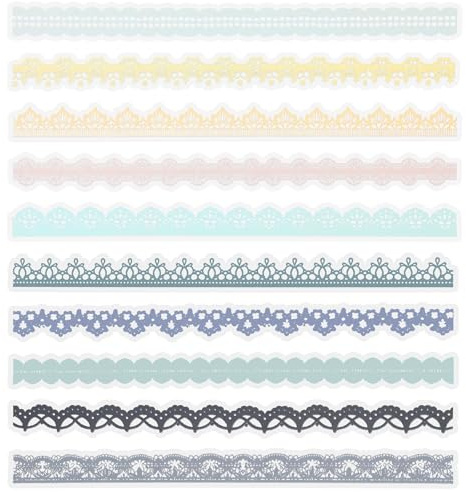 80Pcs Lace Stickers for Scrapbooking, Transparent Wedding Scrapbook Stickers, Scrapbooking Journaling Supplies, Vintage Lace Embellishments Sticker for Scrapbook Planners Crafts Photo Frame