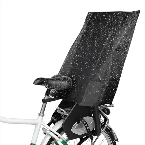 Qzakce Parapioggia per Seggiolino da Bicicletta Universale Protezione per Sella Posteriore Telo Antipioggia per Seggiolino Bici Bambino Telo Impermeabile Adatto per Tutti i Sedili Nero