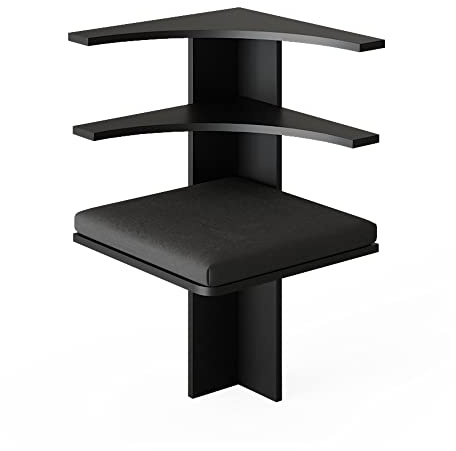 Vicco Panca ad angolo Roman, Nero, 43.5 x 43.5 cm, adatto per soluzioni angolari salvaspazio nella zona pranzo