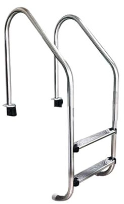 HXYhydrypd Échelle de Piscine, Échelle Antidérapante à 2 Marches, Échelles de Piscine en Acier Inoxydable pour Intérieur et Extérieur, Montage Facile