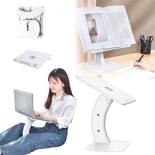 Bärbart knäskrivbord – justerbar hopfällbar laptop- och sängbricka för arbete, studier, läsning – perfekt för hem, kontor, resor – ergonomisk design, lätt, kompakt, lätt att bära
