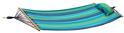 Gravidus gemütliche Hängematte Blau/Grün, ca. 200 x 100 cm