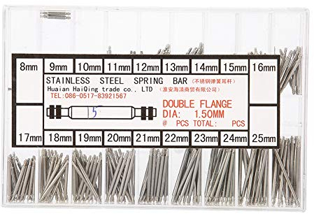 270 Piezas de Pasadores de Resorte de Acero Inoxidable para Correa de Reloj de 8 a 25 mm, Juego de Reparación