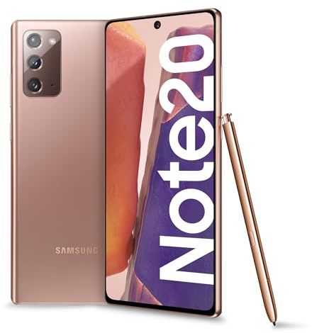 Samsung Galaxy Note20 Smartphone, Display 6.7 Super AMOLED Plus FHD+, 3 fotocamere posteriori, 256GB, RAM 8GB, Batteria 4300 mAh, Dual Sim + eSim, Android 10, Mystic Bronze [Versione Italiana]