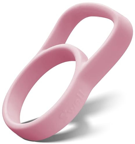 S'well Reisegriff, passend für alle Reisegrößen, rosa Topas, bequemes Tragen unterwegs, flexibler Silikongriff, BPA-frei