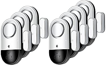 120 DB Loud Door and Window Open Alarm Sensor 7 Pack for Kids, Dementia Patients Safety, Wireless Security Alarms Keep Your Home, Pool, Cabinet, Business Safe