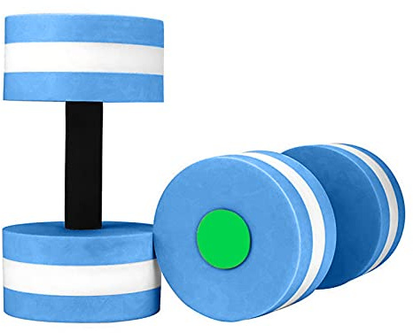 Set of 2 Water Dumbbells for Aerobics and Sports, Fitness Resistance Barbells Float Swimming Pool Equipment for Weight Loss