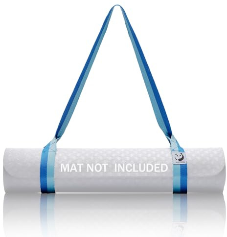 Slim Panda Correa Esterilla Yoga, Ajustable Algodón Cinta de Yoga para Todos los Tamaños de Esterilla de Yoga, Elástico Cinturon Yoga para Pilates,Estiramientos y Fitness(Excluyendo Esteras de Yoga)