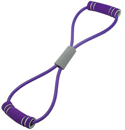 Bande de Résistance en Forme de 8, Bande d'exercice pour Dos Corde Élastique Fitness pour Étirements des Bras des Épaules et des Jambes Yoga Pilates Entraînement à la Corde de Traction