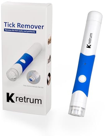 Zeckenentfernungswerkzeug Stift, Premium-Auto-Zeckenentferner-Werkzeug für Hunde, echtes schmerzfreies Zeckenentfernungswerkzeug für Menschen, ein Klick, um Zecken intakte Bürste zu entfernen, lassen