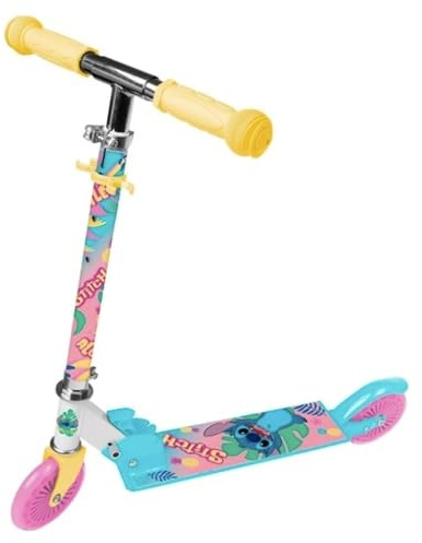Paso- Roller Kinder ab 6 Jahren - Kinder-Scooter - Tretroller Cityroller für Mädchen und Jungen - Kickscooter Kinderscooter mit Stitch Motiv ABEC 7 - PU-Rollen - Höhenverstellbar