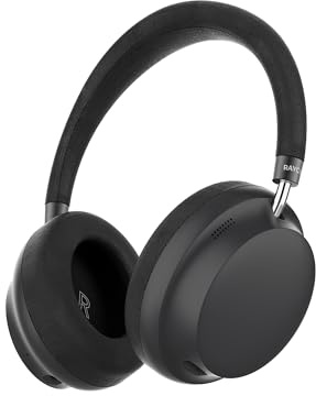 Raycon Essential Headphones - Auriculares inalámbricos Bluetooth sobre la oreja, con cancelación activa de ruido híbrida, 5 micrófonos integrados, IPX4 resistentes al agua y 50 horas de duración de la