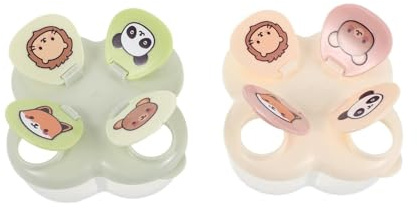 LIFKOME 2 Pezzi Dispenser Latte in Polvere Portatile Contenitore Formula Scomparti in PP Sicuro Compatto e Leggero per Viaggio e Attività all Aperto Dosatore Rapido per Poppate Notturne