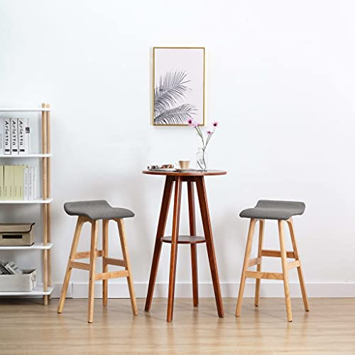 Frdhee Silla de bar para tocador, taburete de bar, 2 piezas, gris oscuro, tela cosmética, silla para cocina, sala de estar, comedor