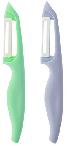Vegetable Skin Handheld Knife Peeler Tool - Pack of 2 - Manual Peeler for Vegetable and Fruit Skin - Swivel Peeler Kitchen Utensil for Potato Cleaning