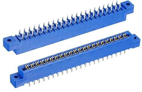 sourcing map Tarjeta Borde Conector Azul Zócalo 44 Pasadores 3,96mm Paso para Impreso PCB Circuito Placa, Arcade, Paquete de 2