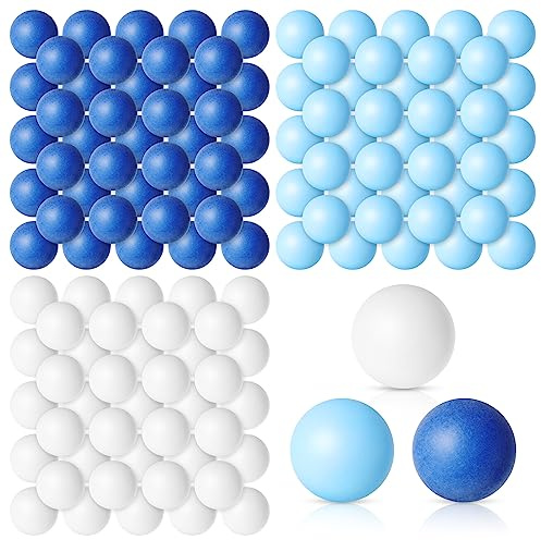 Libima 120 Pack Colored Table Tennis Balls 40 mm Plastic Balls Bulk for 4th of July Carnival Wedding Pool Games, DIY Arts, Pet Toys, School Patriotic Activities(Dark Blue, Light Blue, White)