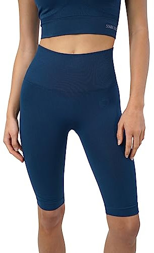 STARK SOUL Radler Shorts - High Waist für Damen - Marineblau, Größe M