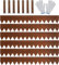 JonesHouseDeco 6 x verzinkte Rasenkante mit Klebestreifen, 1 m L x 15 cm H, braune Pulverbeschichtung, Stahl, Landschaftseinfassung, Hof, Weg, Trennwand, Metalldekorkante, 7 Clips, K649B06