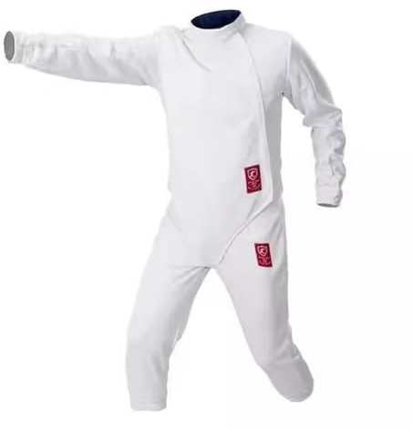 lyxamjrzyp 350N Fechtanzug, Fechtsportuniform, Anzug, Hose, Jacke, Weste, geeignet für Kinder und Erwachsene – Rechtshänder(50)