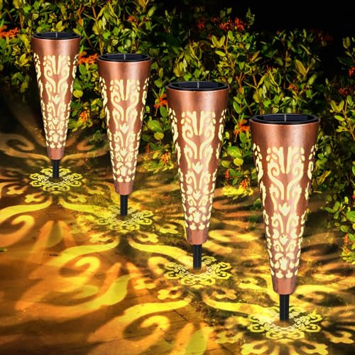 Solarlampen FüR AußEn Garten, 6-StüCkiges Set Solarleuchten FüR AußEn, Ip44 Wasserdicht Solarleuchten Garten, Solar Gartenleuchten FüR AußEn, Vintage Solarleuchte Garten FüR Terrasse, Rasen（Bronze）