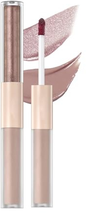 Hppsctink Ombretto, Ombretto liquido opaco, Duo di ombretti liquidi, Rifinitura del viso, Ombretto liquido evidenziatore naturale, 1,eyeshadow