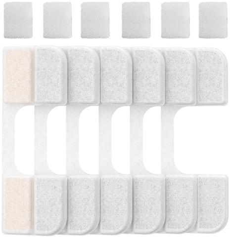 6 Piezas de Filtro y 6 Piezas de Esponjas Filtrantes de Repuesto para FEELNEEDY 3.2L Fuente para Gatos de Acero Inoxidable FN-W17