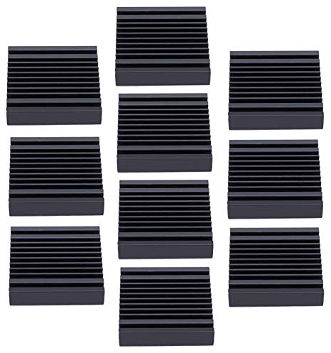 KIMISS Dissipateur Thermique en Aluminium Thermoconducteur pour Refroidissement du Processeur, 10 Ailettes de Refroidissement Adhésives pour Transistor 40 X 9 X 40 Mm, pour l'électronique et les