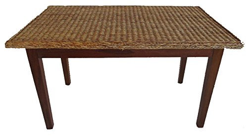 fantasie d oriente Tavolo Rattan Piana in banano Struttura Legno teack cm 150x85x75 h