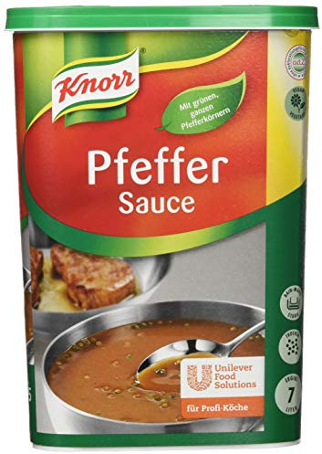 Knorr Pfeffer Sauce (braune Sauce mit ganzen Pfefferkörnern) 1er Pack (1 x 1 kg)