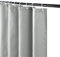 Furlinic Duschvorhang Anti-schimmel Wasserdicht Waschbar, Badvorhang aus Stoff Textil für Badewanne Dusche,Netzmuster mit 12 Duschvorhangringe 180x200cm Grau.