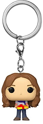 Funko Pop! Keychain: Harry PotterHoliday - Hermione Granger Potter 1 Novelty Keyring - Collectable Mini Figure - Stocking Filler - Gift Idea - Official Merchandise - Movies Fans - Backpack Decor