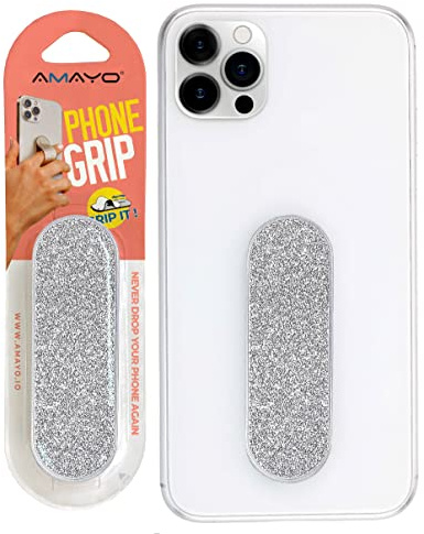 Amayo Grepp - Originalet! Fingerhållare för smartphone - mobiltelefonhandtag mobiltelefonhållare ring ringhållare pärla serie silver