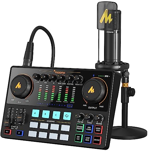 MAONO AME2A Podcast Equipment Bundle, Audio Interface and XLR Condenser Mic