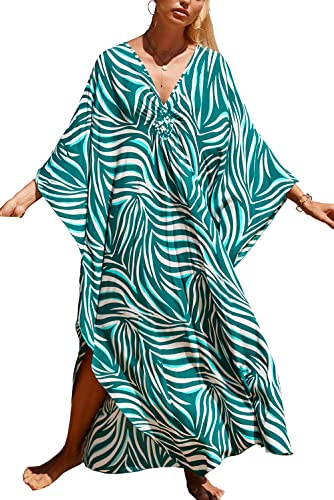 YouKD - Abito lungo estivo da donna, stile bohémien, maxi, per la spiaggia, copricostume da bikini, vestito da casa, taglia unica, Etichettalia unica