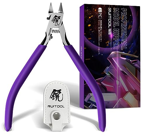 RUITOOL Modell-Seitenschneider, Modellwerkzeuge für Anfänger zum Reparieren Kunststoffmodellen, ultradünner einschneidiger rutschfester Griff, 11,9 cm scharfe Fräser für Modellbau