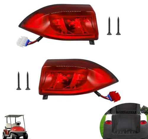 DRIVE UP Golf Cart LED Tail Lights for Club Car Precedent 2004-Up and Tempo 2018-Up Models Replacements, 12V with 3 Pin Wires Rear Light Kit Driver and Passenger Side