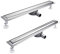 Finmrys Canalina per Doccia 100 cm Piastrellabile - Set Completo di Scarico in Acciaio Inox a 360 Gradi - Sifone Extra Piatto con Antiodore e Filtro per Capelli